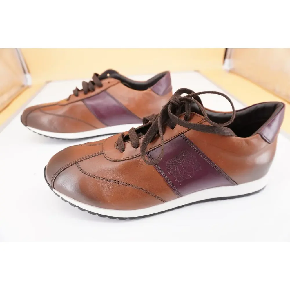 Bruno Magli Men's Carlo Brown Leather Sneaker Size 11 $298 trainer New